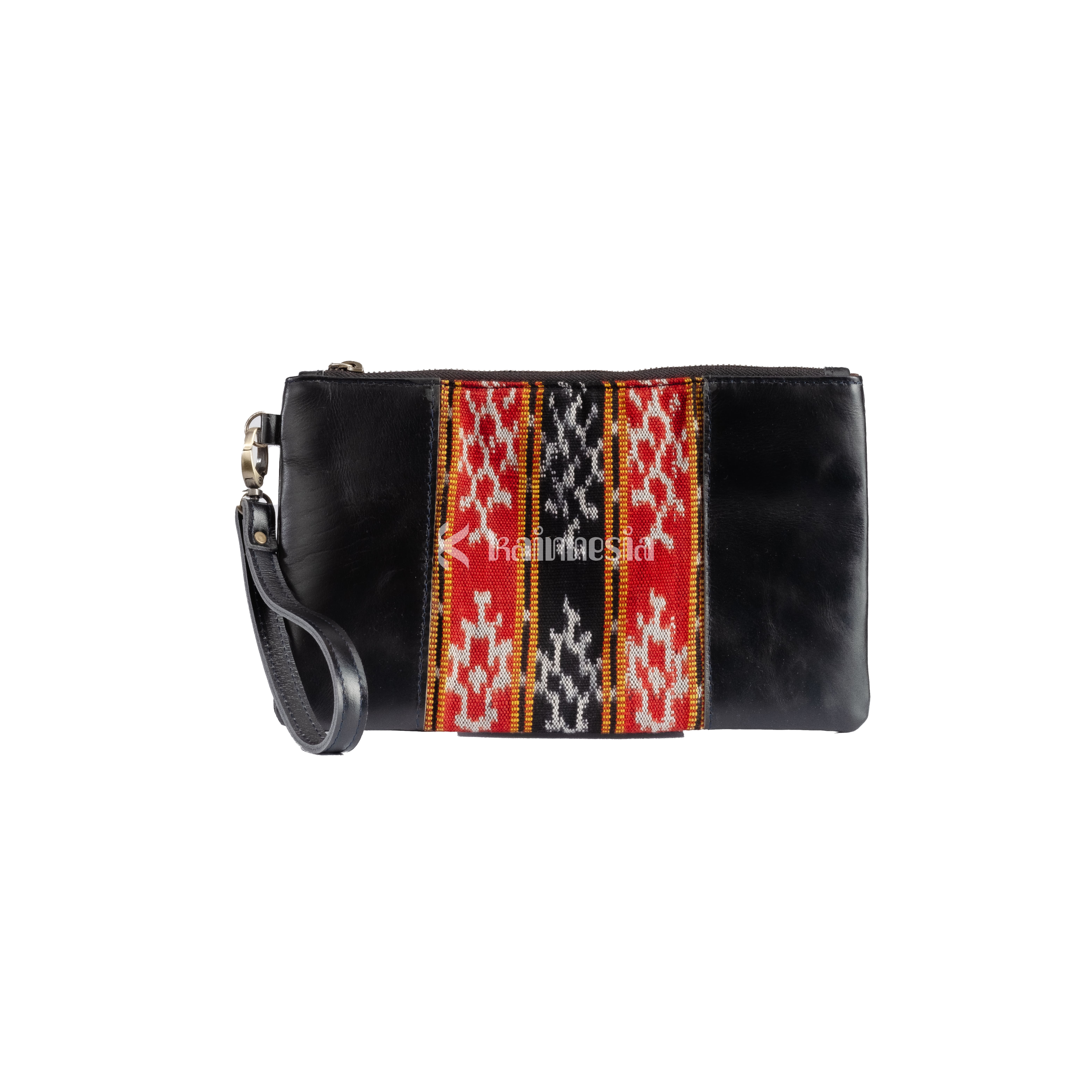 KAINNESIA Serayu Clutch - Tenun Kulit Sapi Asli