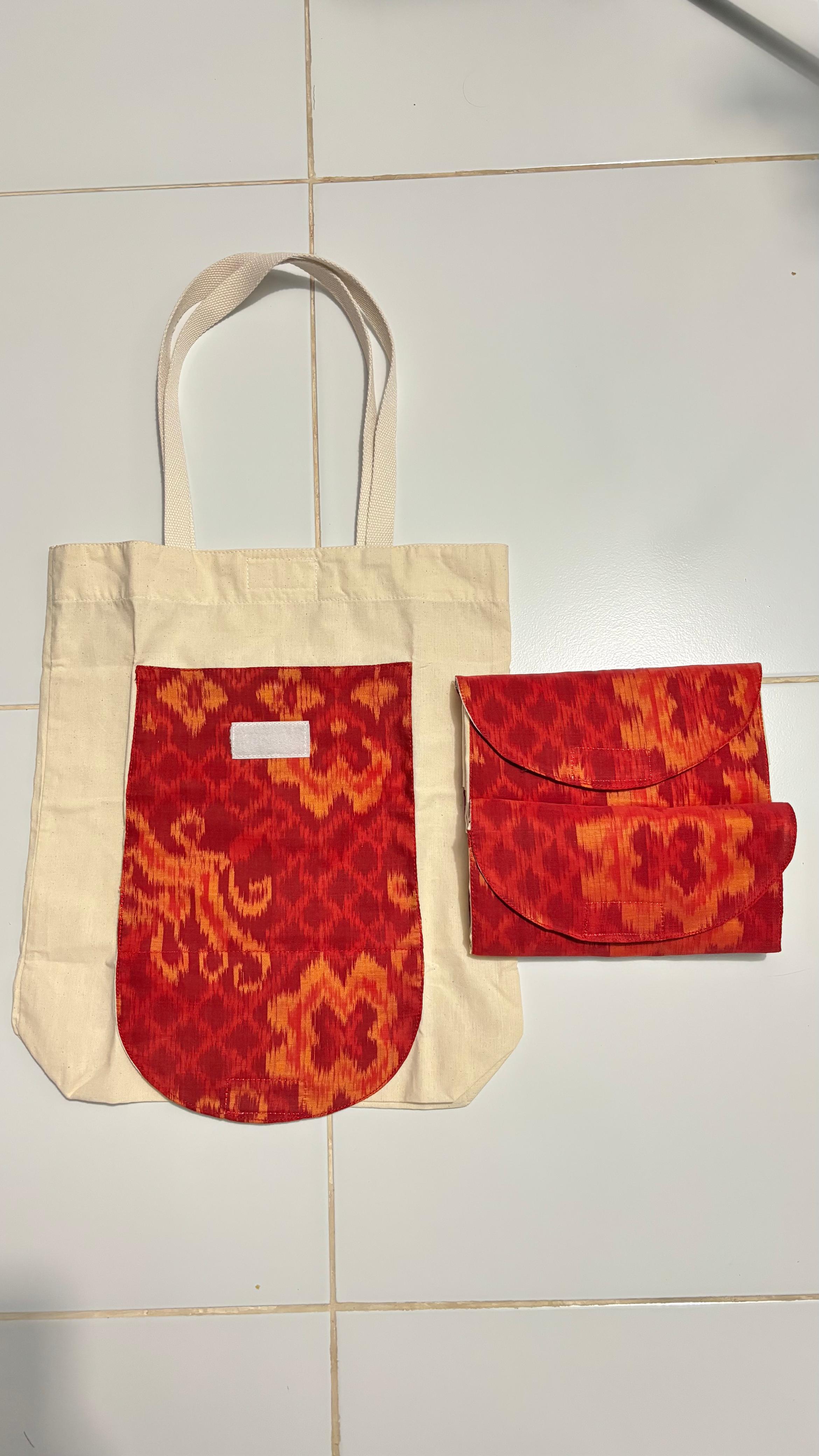 UwaisGen Dhea Totebag Lipat Blacu Endek Etnik Bali Handmade