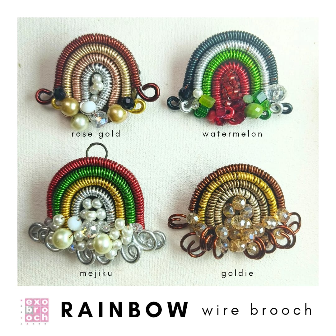Rainbow Wire Brooch | Bros Kawat Pelangi