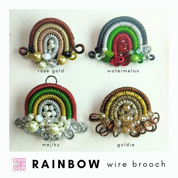 Rainbow Wire Brooch | Bros Kawat Pelangi