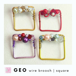 Geo Wire Brooch - Square | Bros Kawat Geometri