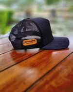 Mukuta topi jaring trucker hat topi pet bahan tenun tradisional asli