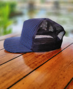 Mukuta topi jaring trucker hat topi pet bahan tenun tradisional asli