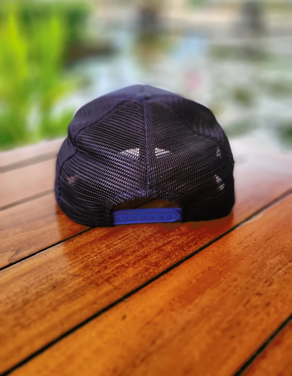 Mukuta topi jaring trucker hat topi pet bahan tenun tradisional asli