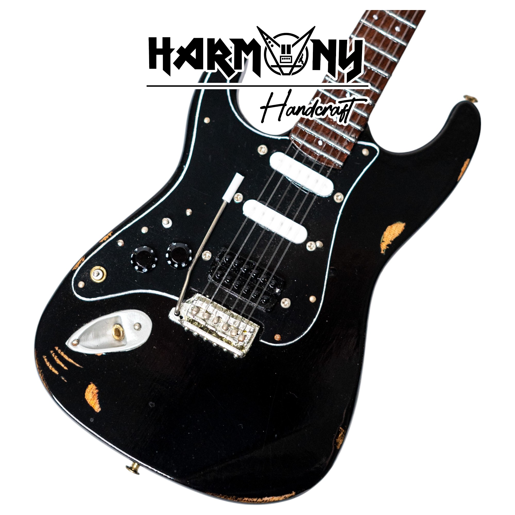 Mini Gitar Fender Stratocaster Black Relic