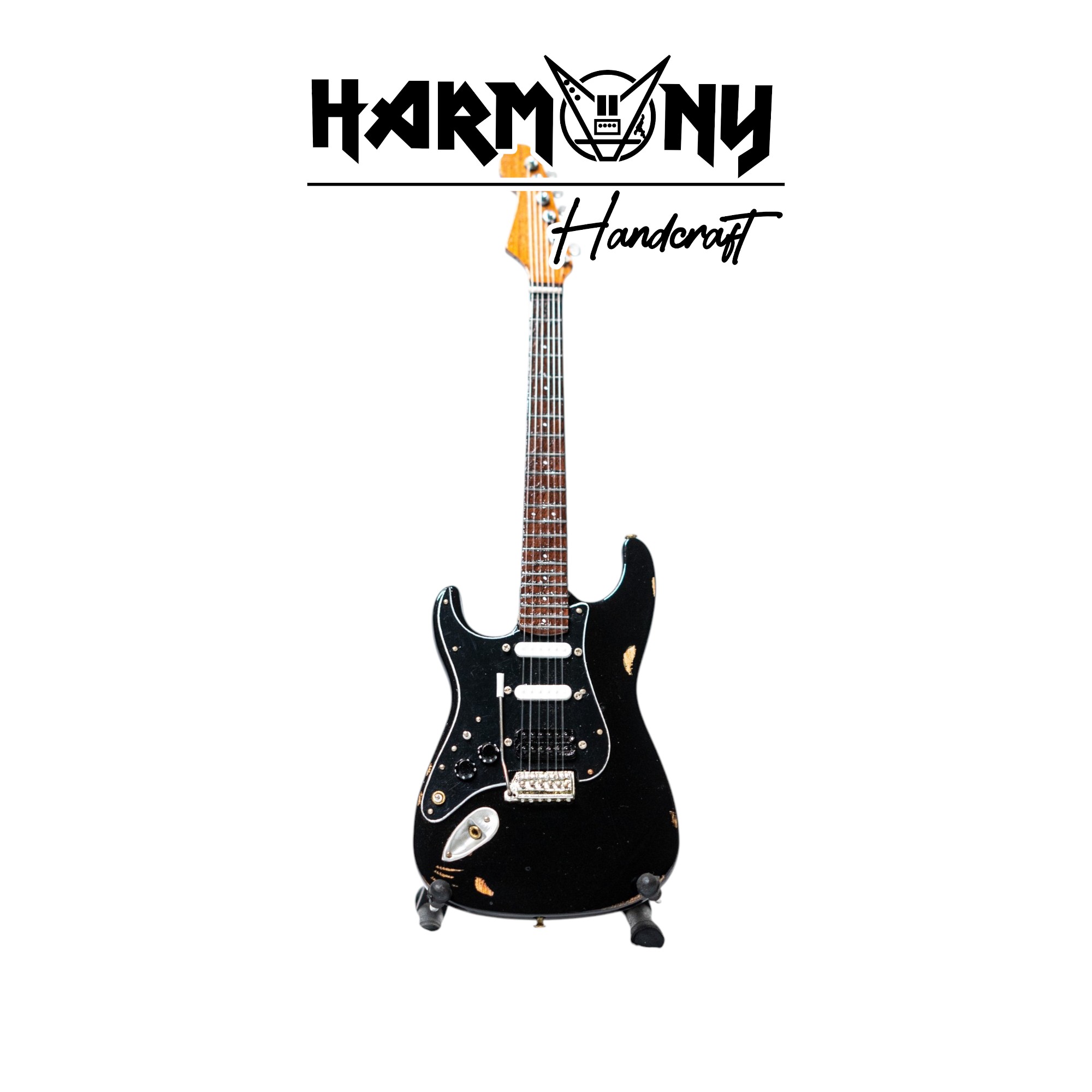 Mini Gitar Fender Stratocaster Black Relic