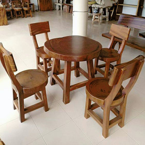 Set Meja Teras Trembesi Kepala Kayu