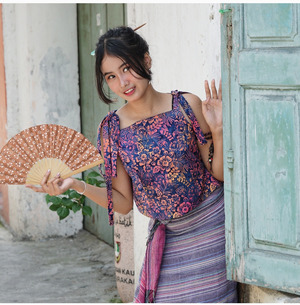 Tanktop batik cap by middaclo warna Ungu navy - outer tanktop - tanktop
