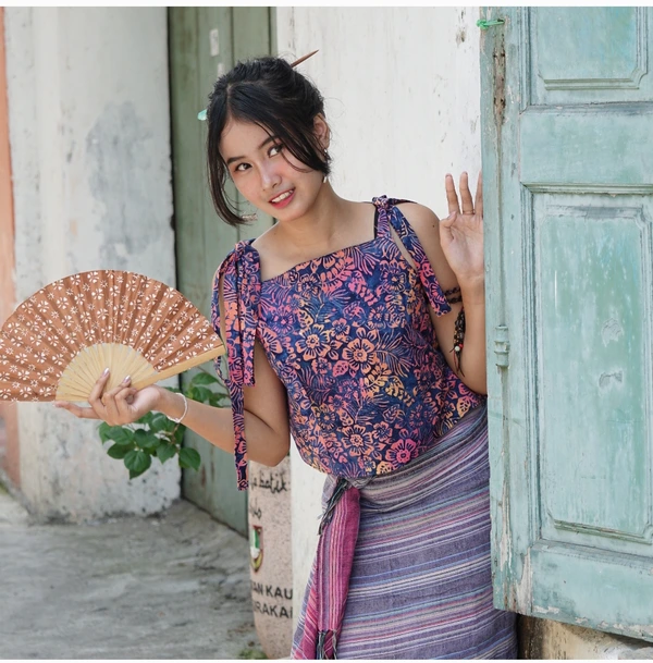 Tanktop batik cap by middaclo warna Ungu navy - outer tanktop - tanktop