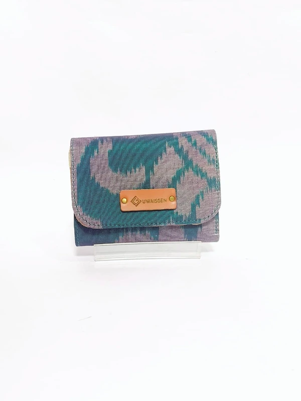 UWAISGEN Dompet Lipat Wanita Dompet Endek Etnik Bali Handmade Dompet Sena