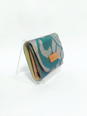 UWAISGEN Dompet Lipat Wanita Dompet Endek Etnik Bali Handmade Dompet Sena