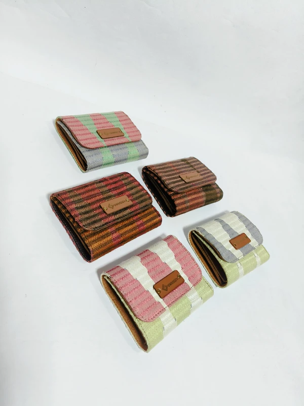 UWAISGEN Dompet Lipat Wanita Dompet Endek Etnik Bali Handmade Dompet Sena