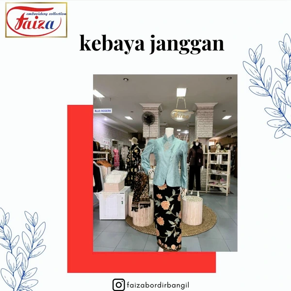 KEBAYA JANGGAN TOSCA MUDA BY FAIZA BORDIR