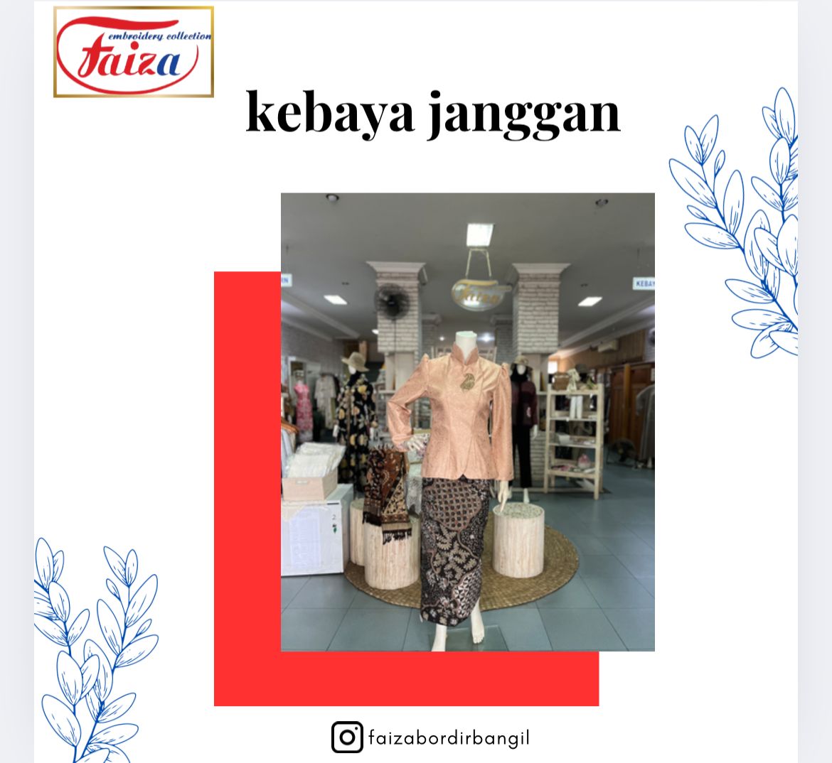 KEBAYA JANGGAN PEACH