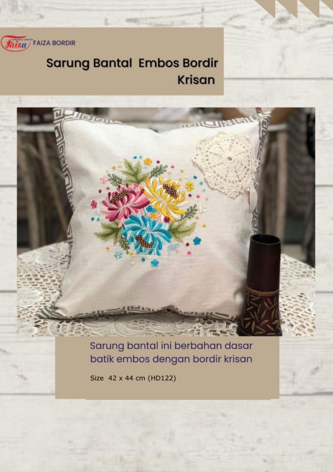SARUNG BANTAL EMBOS BORDIR KRISAN