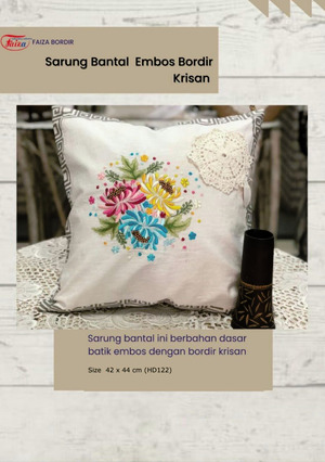 SARUNG BANTAL EMBOS BORDIR KRISAN