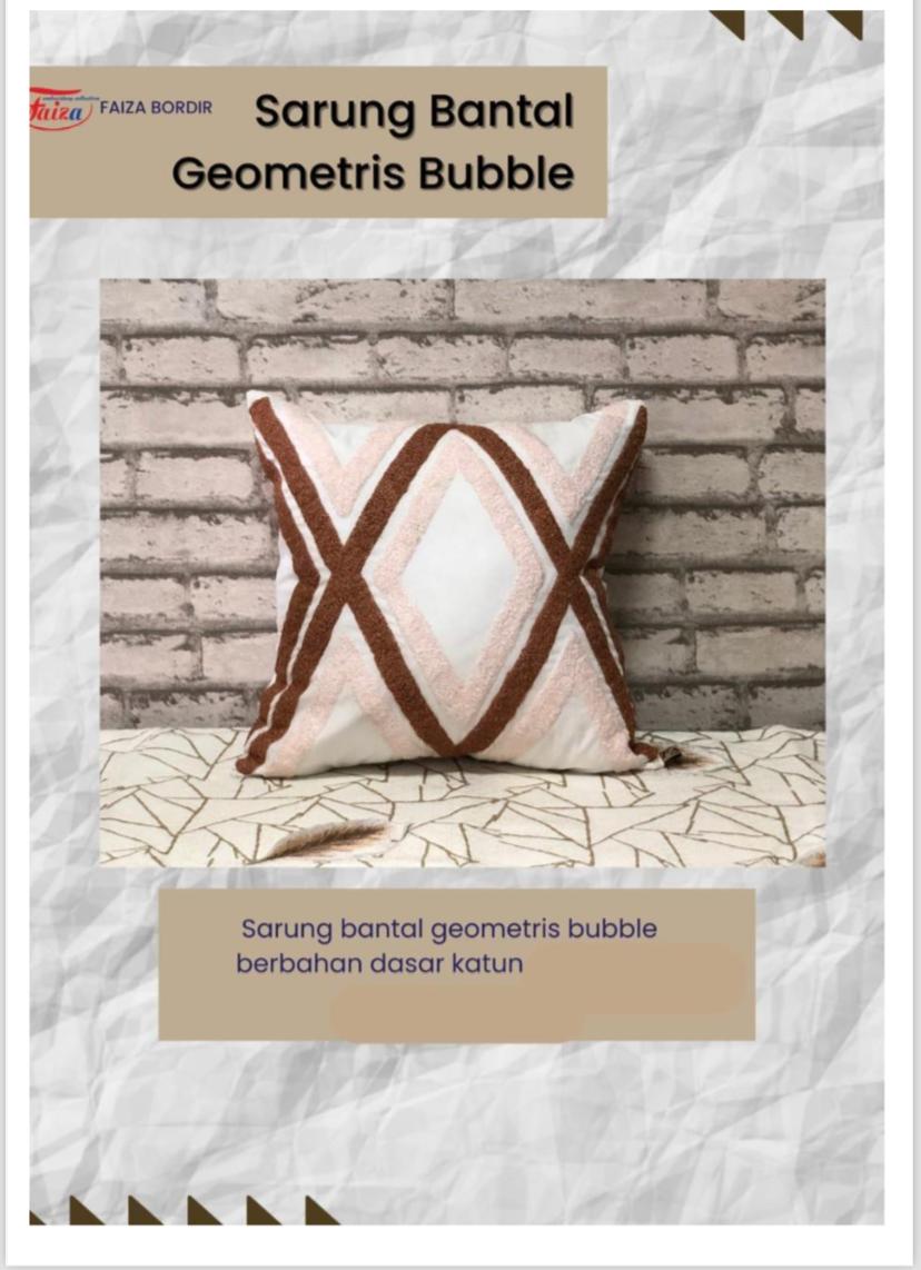 SARUNG BANTAL GEOMETRIS BUBBLE UK 45 X 45 CM