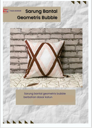 SARUNG BANTAL GEOMETRIS BUBBLE UK 45 X 45 CM