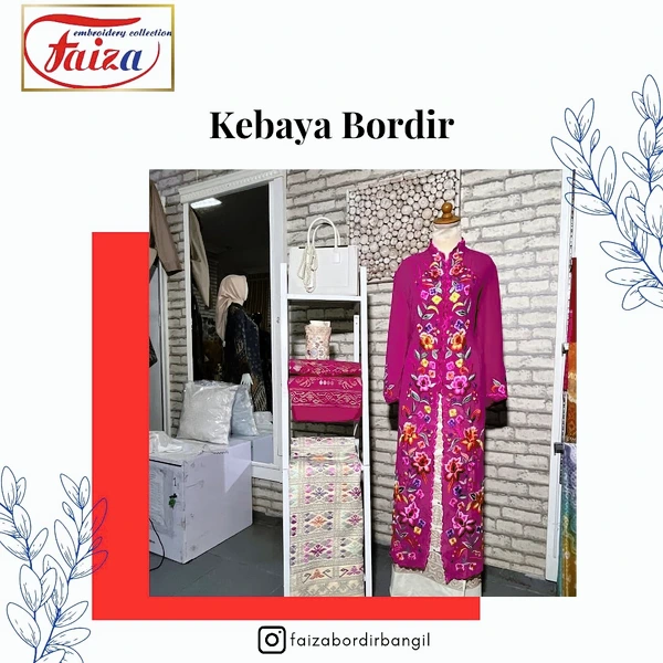 KEBAYA BORDIR BY FAIZA BORDIR