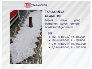 Taplak Meja Geometris