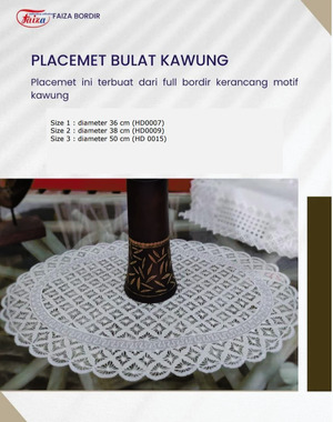Placemat Bulat Kawung D 38 CM