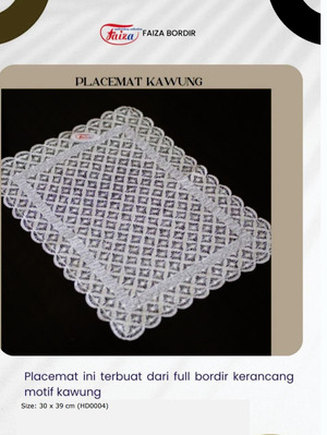 Placemat kawung UK 30 X 39 CM