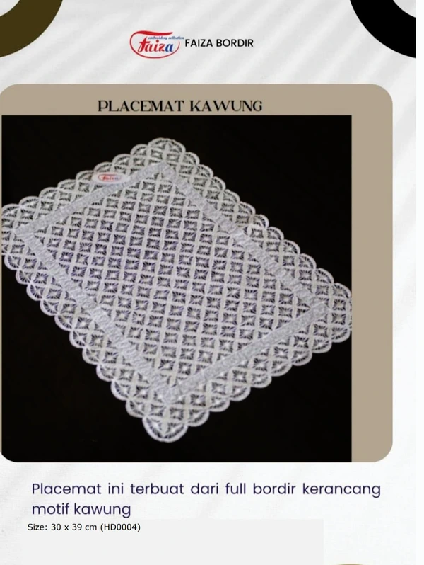 Placemat kawung UK 30 X 39 CM