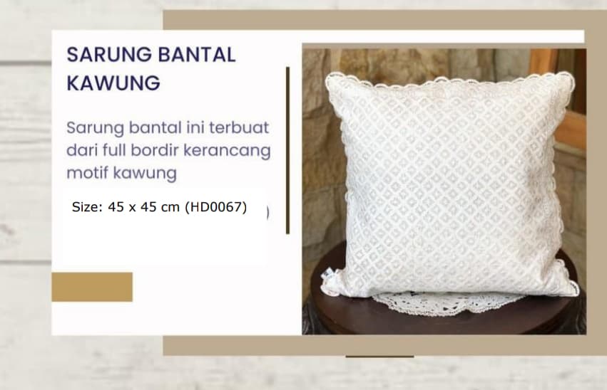 SARUNG BANTAL KAWUNG 45 X 45 CM