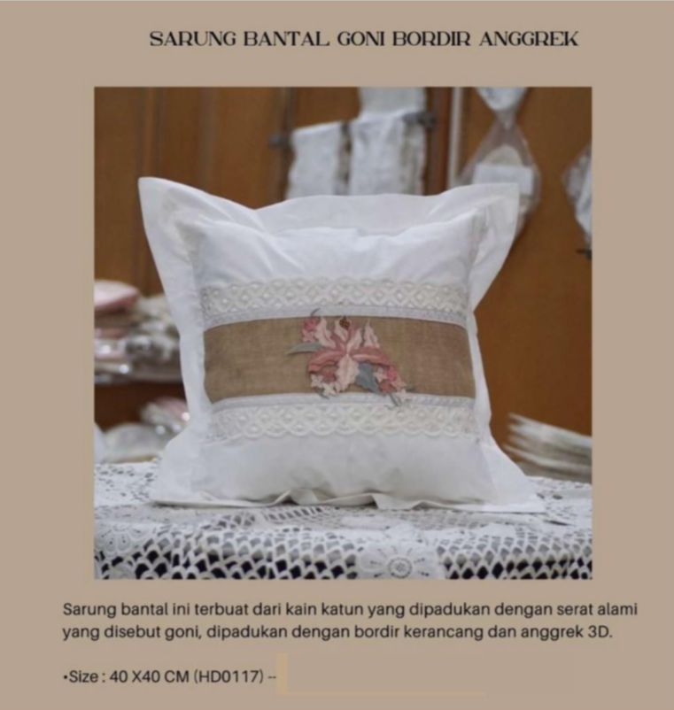 SARUNG BANTAL GONI BORDIR ANGGREK