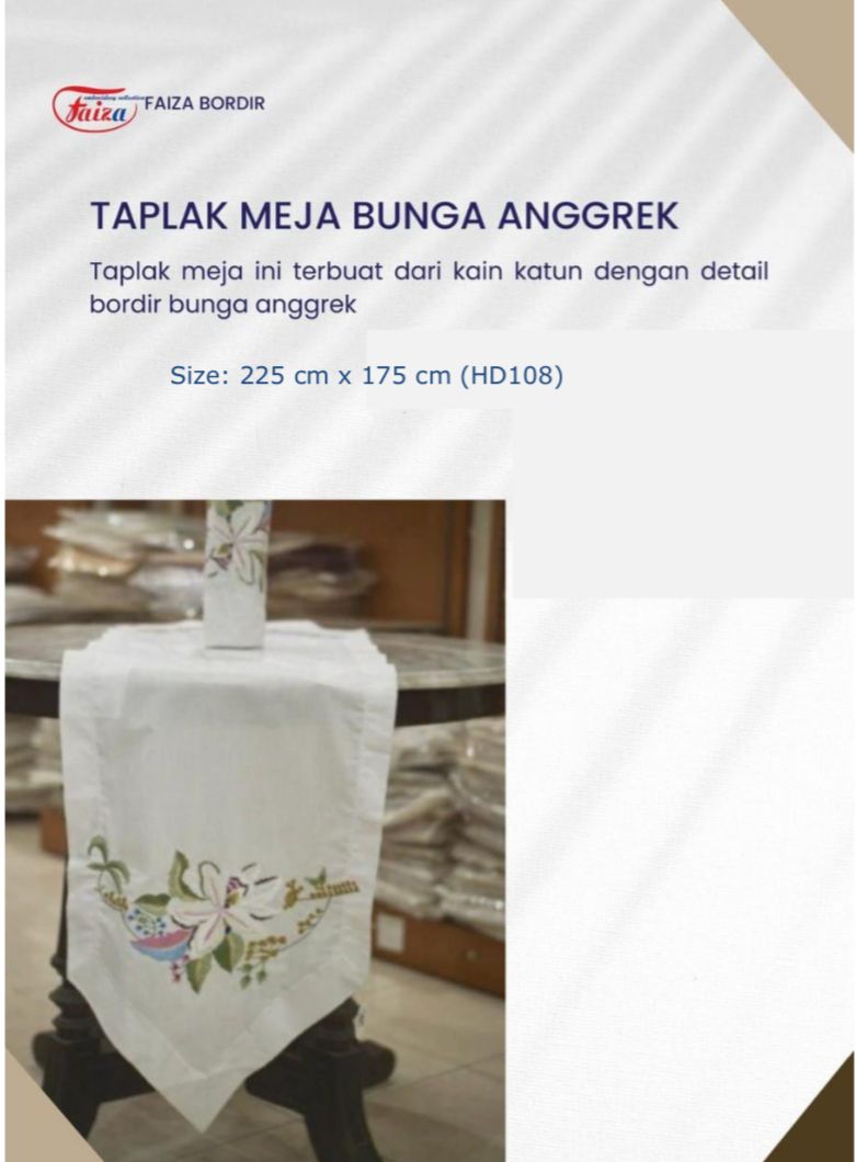 TAPLAK MEJA ANGGREK 3 m