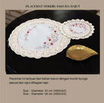 PLACEMAT BORDIR SAKURA RAJUT D 33 cm