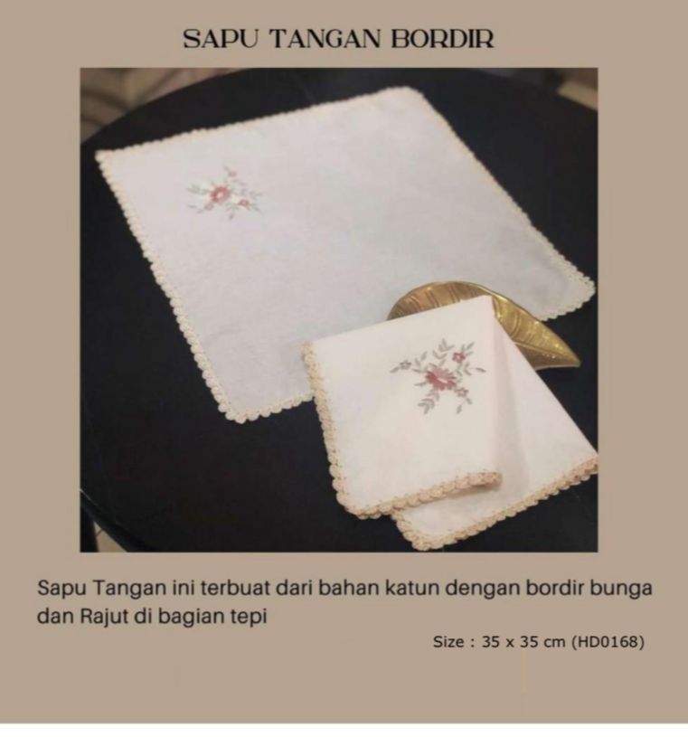 SAPU TANGAN BORDIR SAKURA