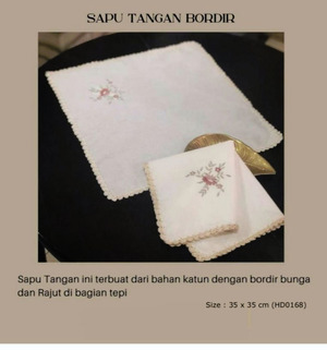 SAPU TANGAN BORDIR SAKURA