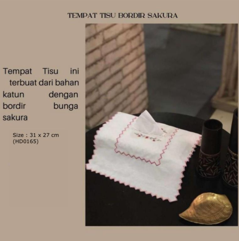 TEMPAT TISU BORDIR SAKURA