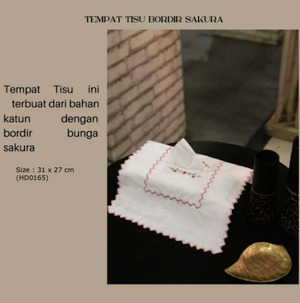 TEMPAT TISU BORDIR SAKURA