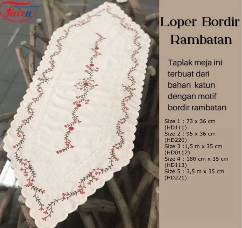 LOPER BORDIR RAMBATAN SIZE 2,5 M