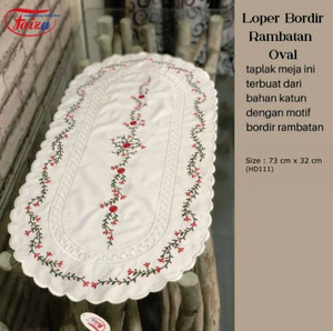 LOPER BORDIR RAMBATAN OVAL SIZE 73 CM X 32 CM