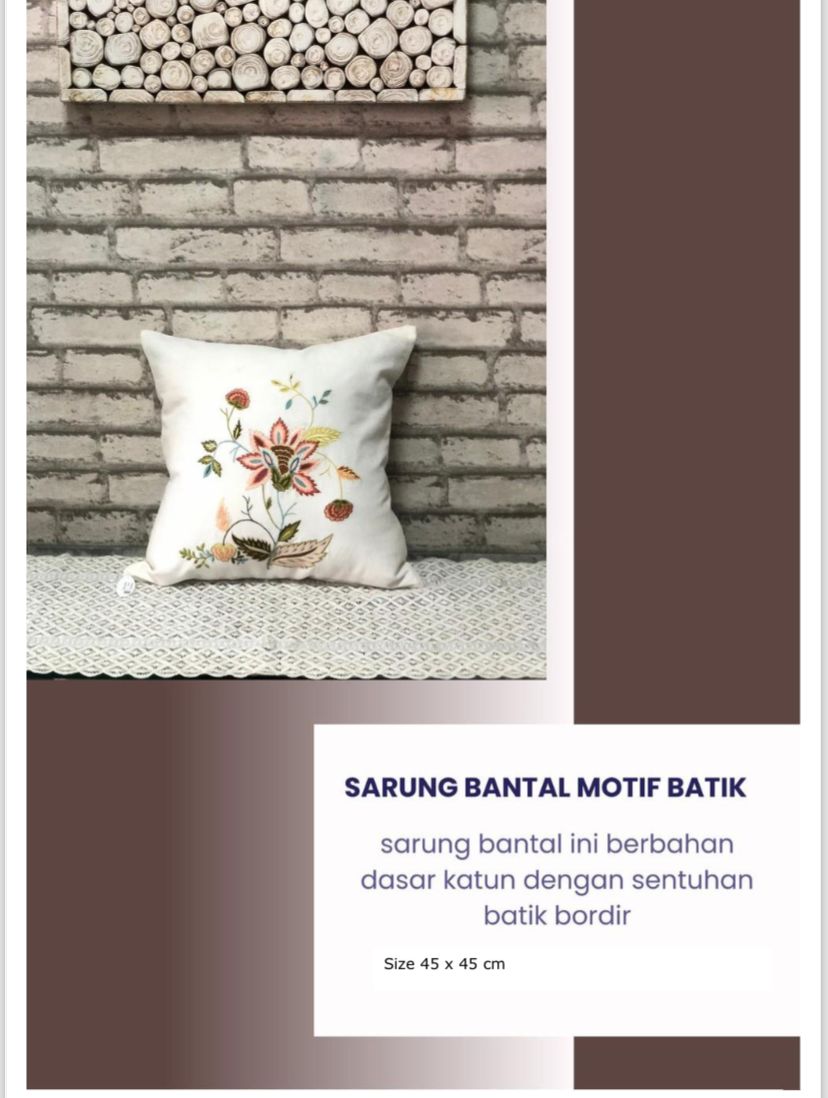 SARUNG BANTAL MOTIF BATIK 45 X 45 CM