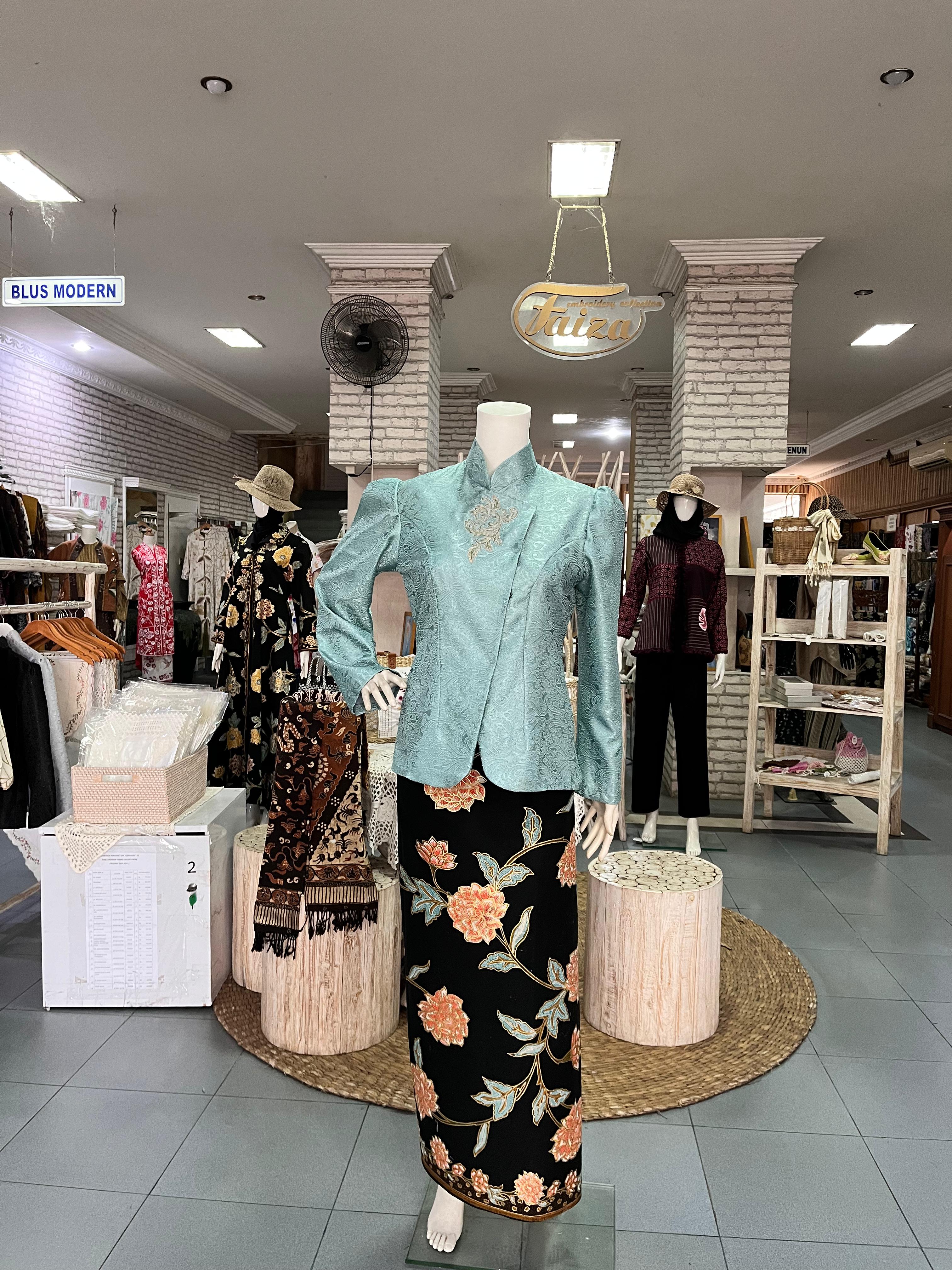 Kebaya Janggan HIJAU TOSKA By Faiza Bordir