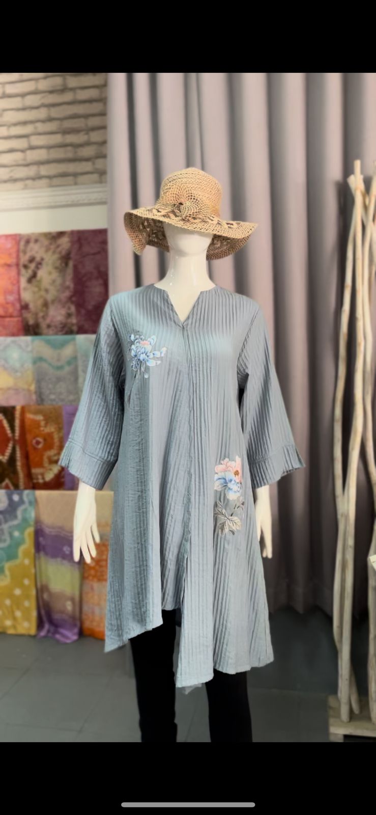 TUNIK PLISKET BORDIR