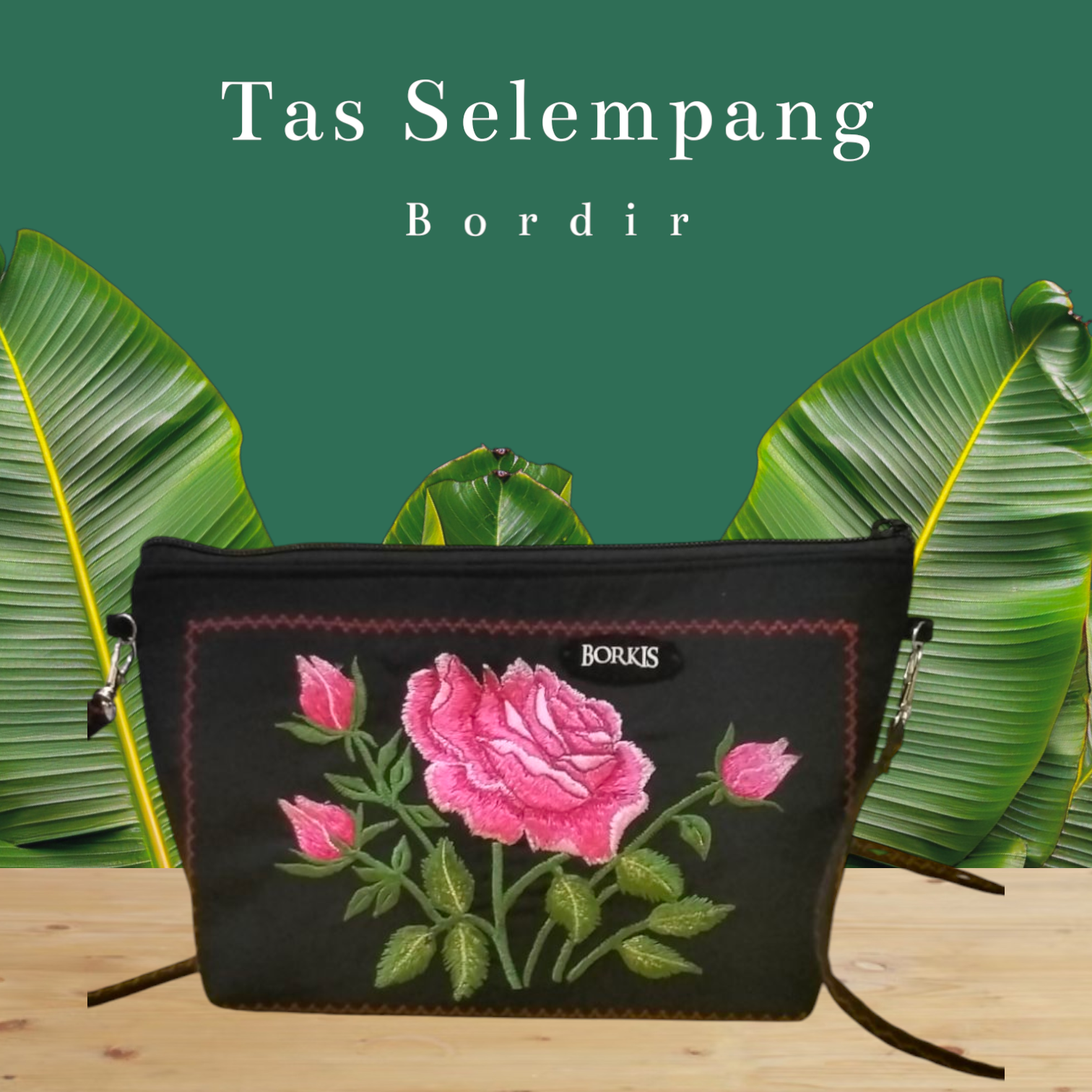 tas selempang bordir