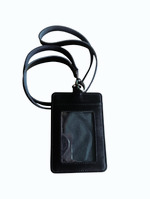 Id card/ lanyard kulit grafir