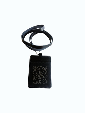 Id card/ lanyard kulit grafir