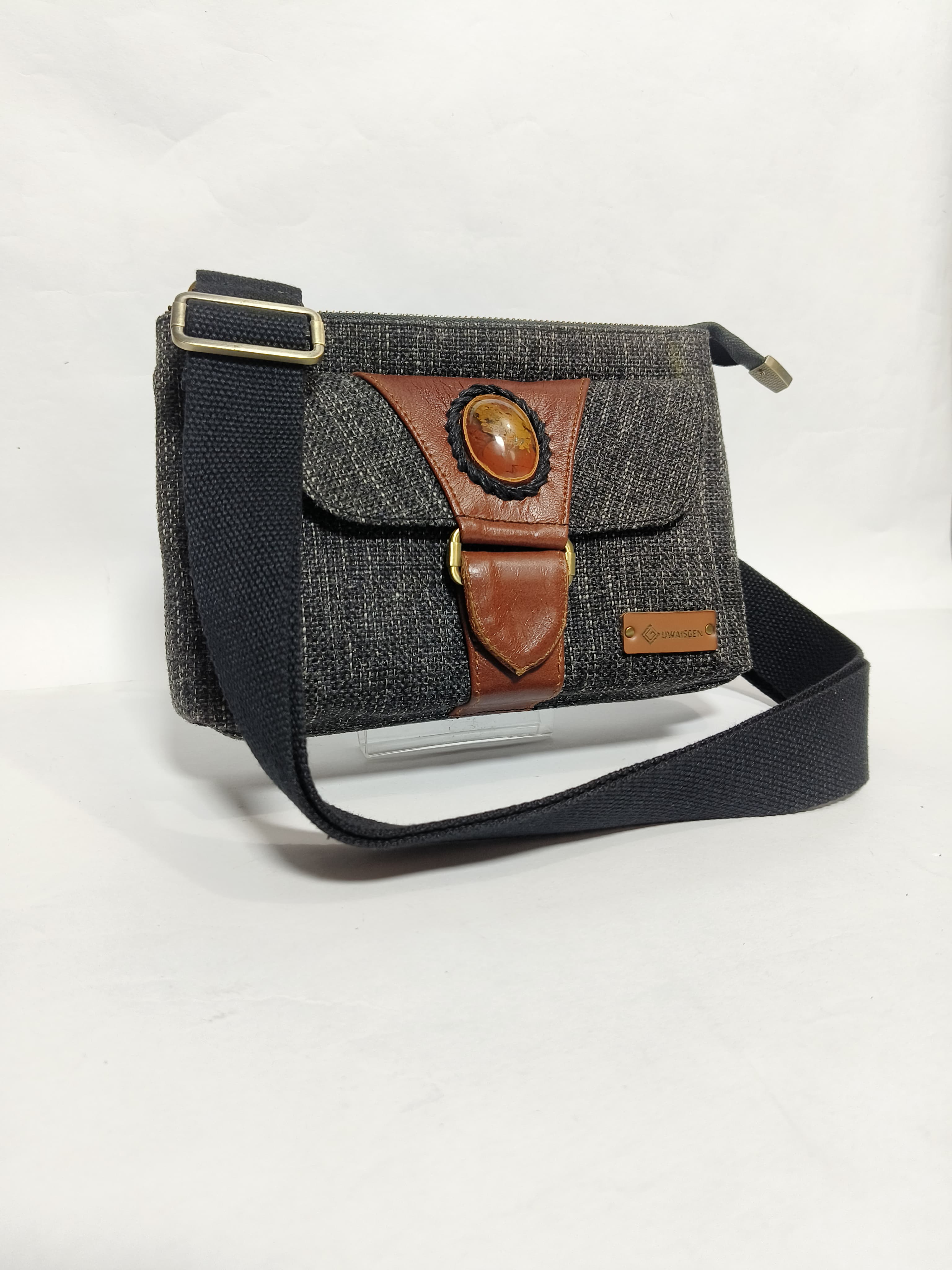 UwaisGen Boho Binesh Bag Kulit Endek Etnik Bali Handmade