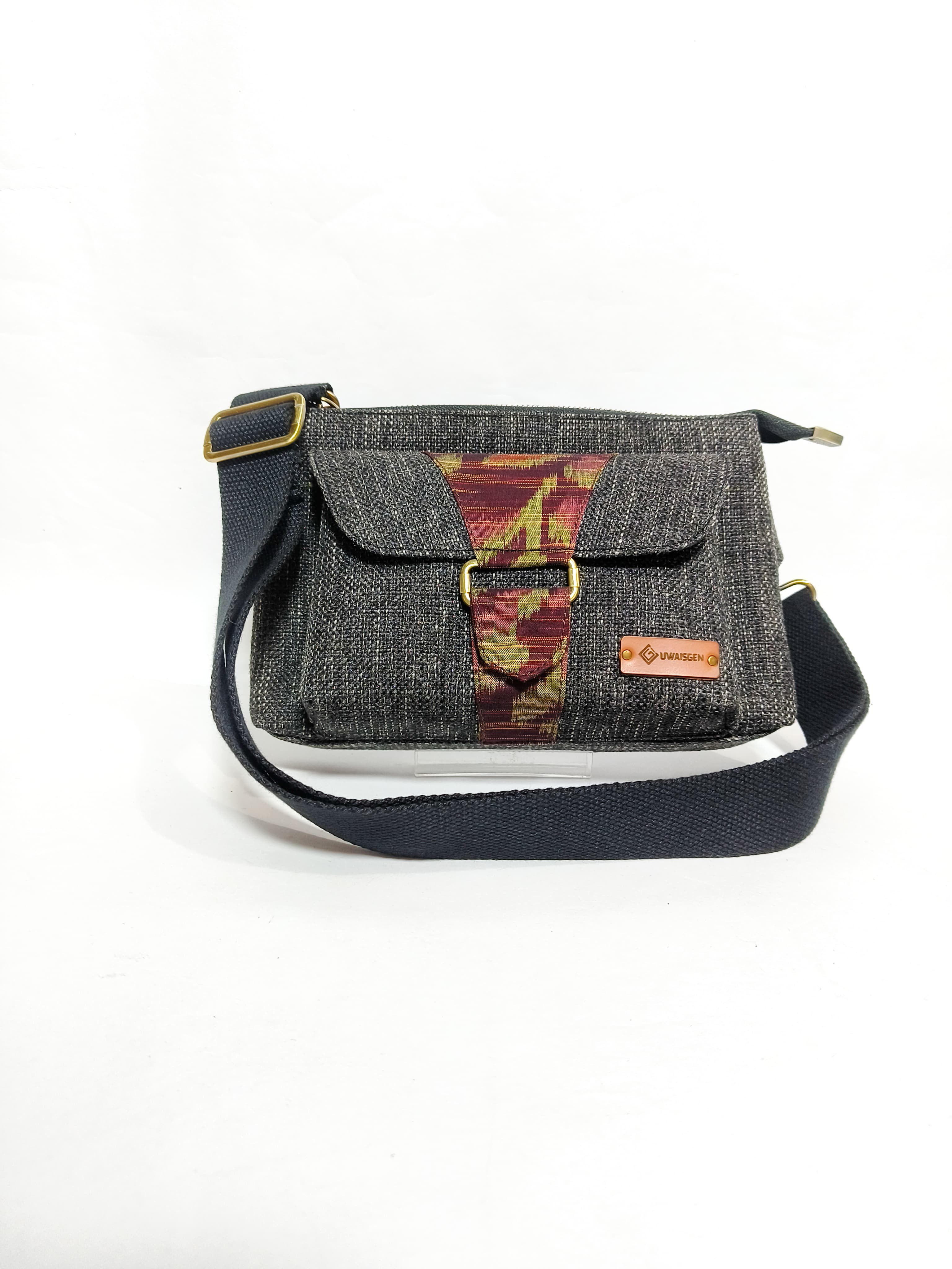 UWAISGEN Tas Selempang Tas Endek Etnik Bali Handmade Enzi Slingbag