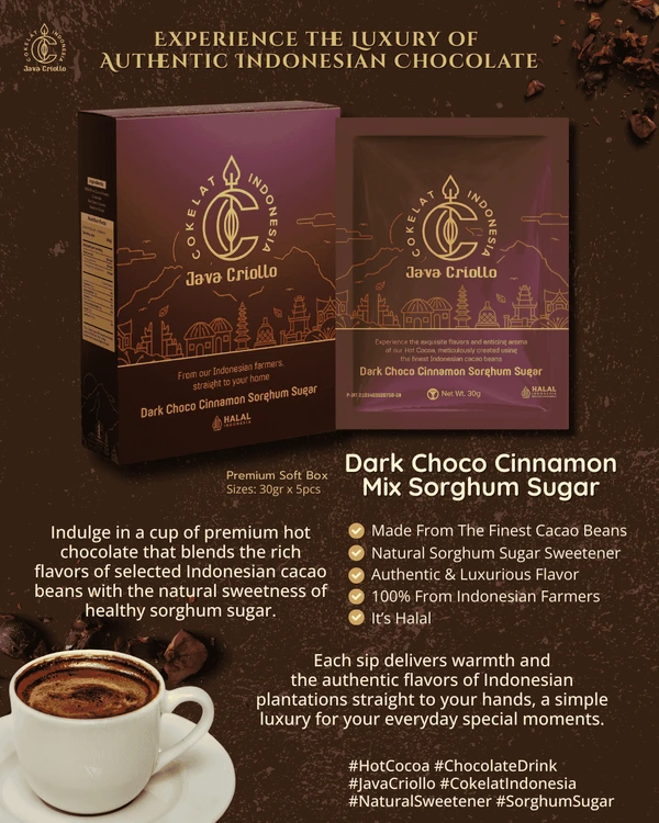 Dark Chocolate Powder Mix Cinnamon & Sorghum Sugar