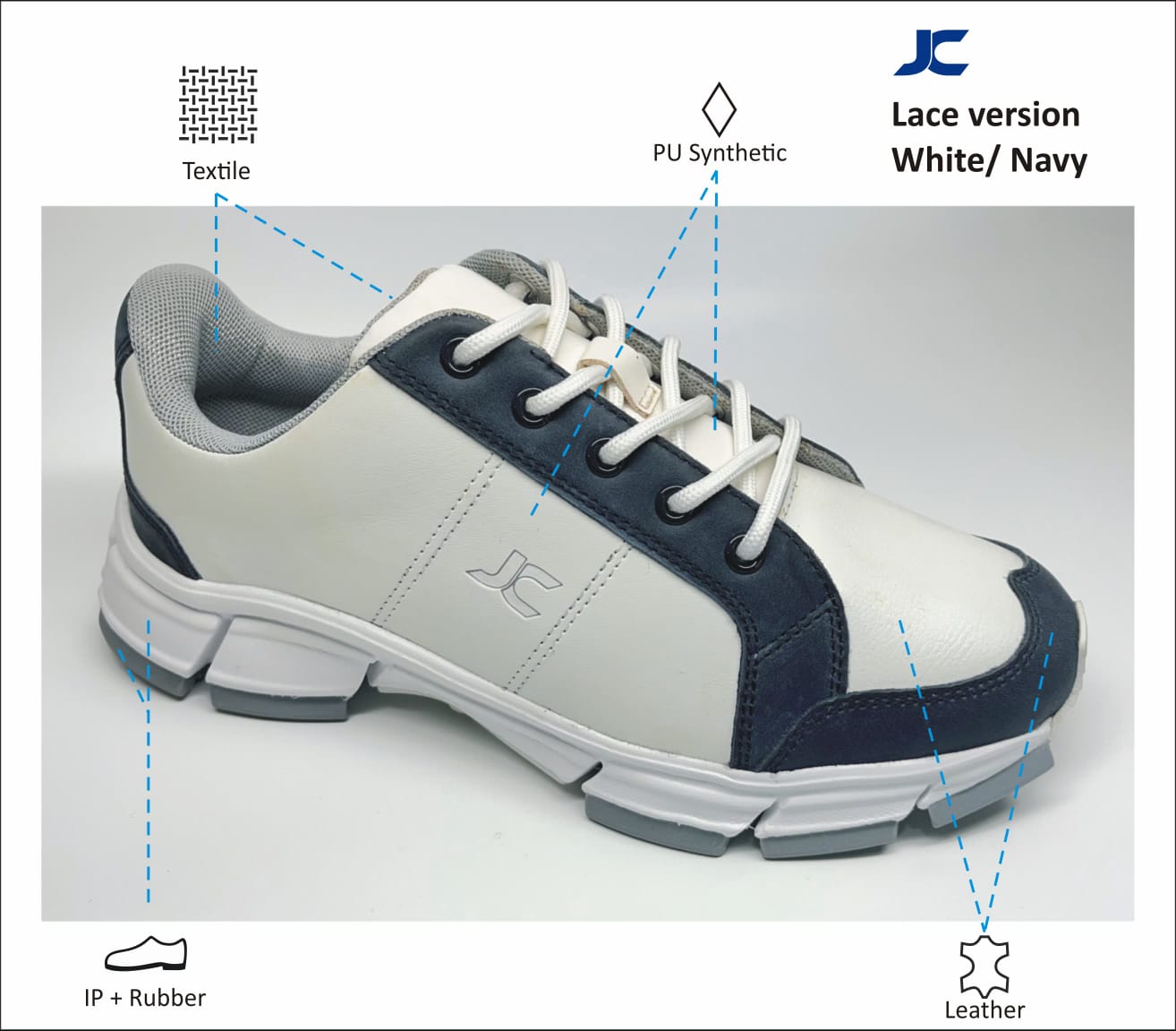 SEPATU NOBF - JC NAVY/WHITE