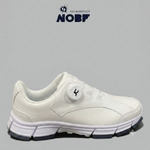 NOBF Sepatu Golf JC Full White BOA Dial Lacing - Ringan, Anti Slip, Premium Leather Look