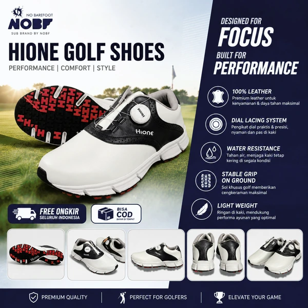 NOBF - HIONE DIAL M242D GOLF SHOES - NAVY/WHITE