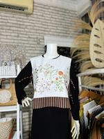 Vest Etnic Crop Kombinasi Bordir Ekslusif Tradisional Handmade Dengan Tenun dan Lurik 2